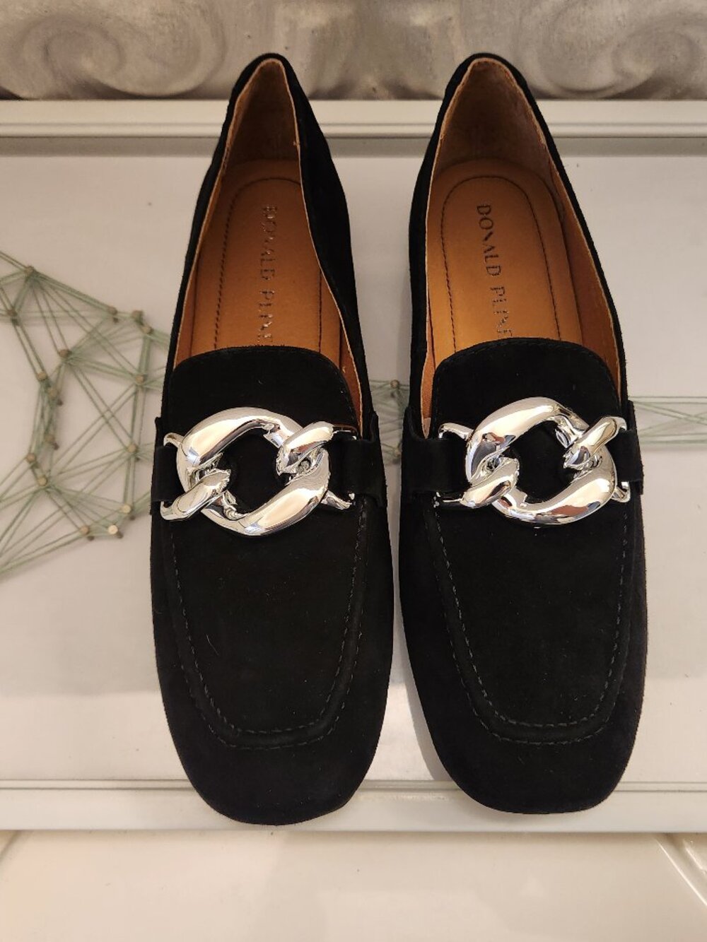 Donald Pliner "Bristolks" black kid suede loafers. NIB. Size 7.5 - Picture 5 of 11